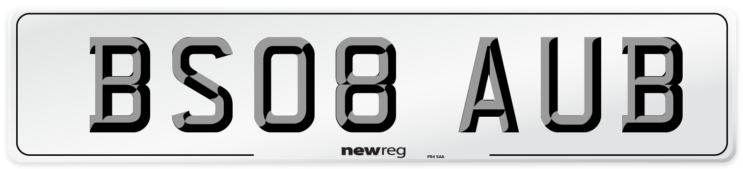 BS08 AUB Number Plate from New Reg